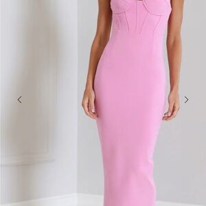 Hello Molly Pink Bustier Maxi Dress